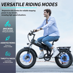 Bicicleta eléctrica de doble motor Ridstar H20 Pro 48V 2000W 23Ah