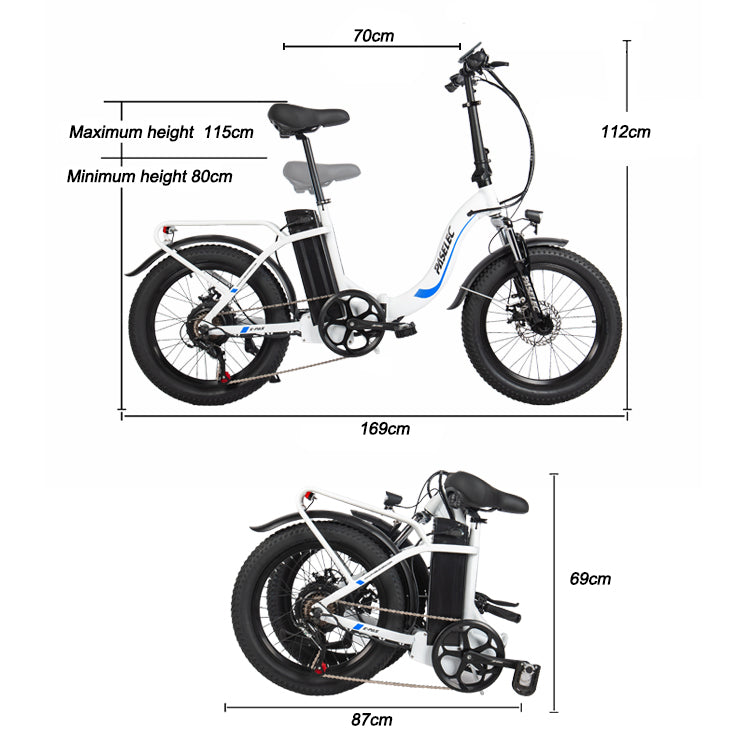 Hedatx PX3 48V 1000W 16Ah Electric Bike