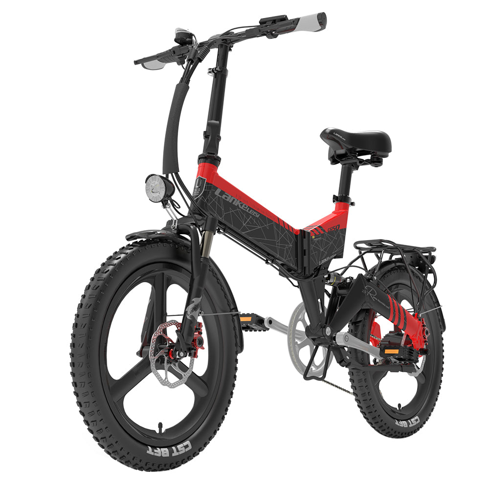 Bicicleta elétrica LANKELEISI G650 48V 500W 12,8Ah