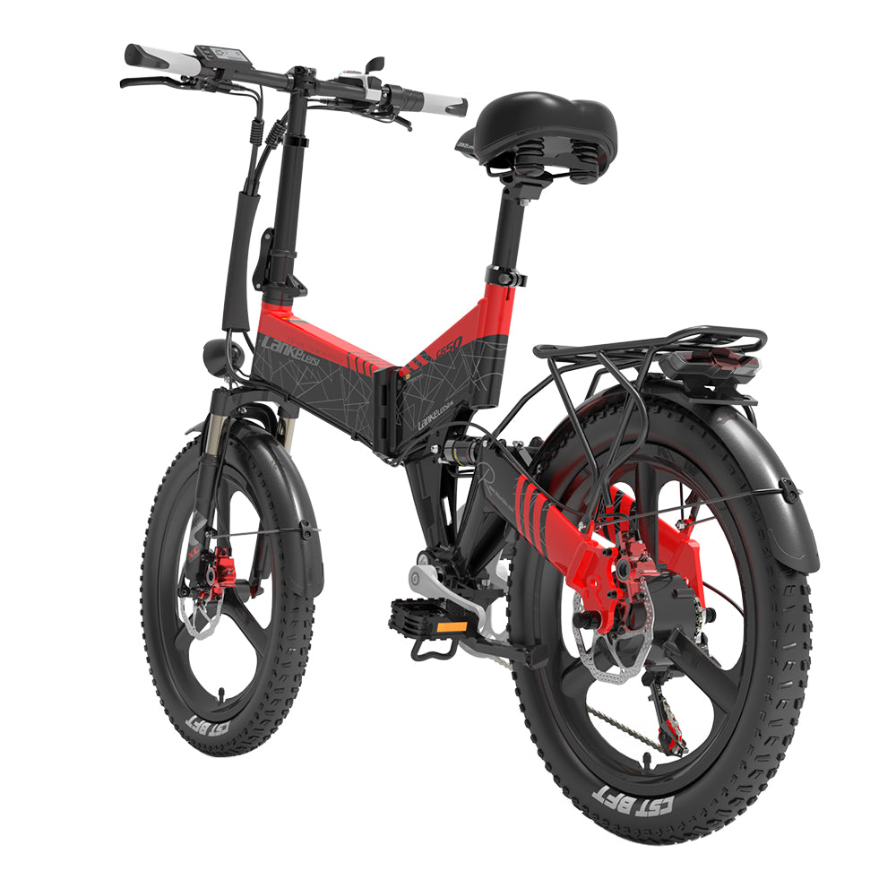 Bicicleta elétrica LANKELEISI G650 48V 500W 12,8Ah